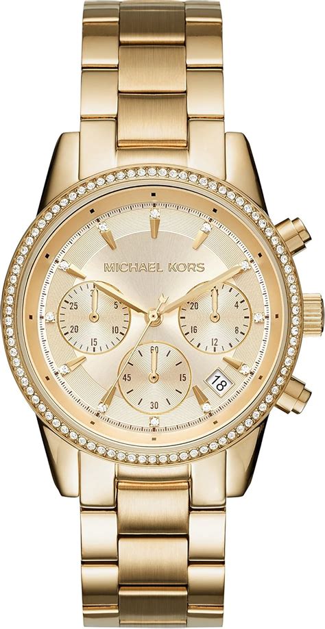 michael kors watch leather|michael kors watch model nadja.